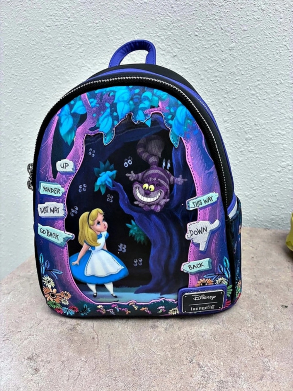 Disney Alice in Wonderland Backpack Blue Purple